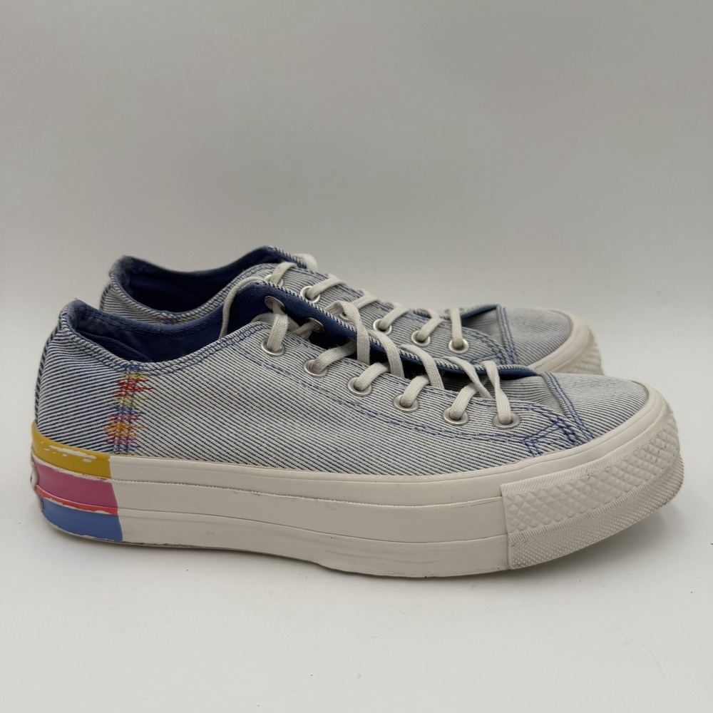 Converse Chuck Taylor All Star Lift Low Top Rainbow Ozone Sneakers Womens 9.5